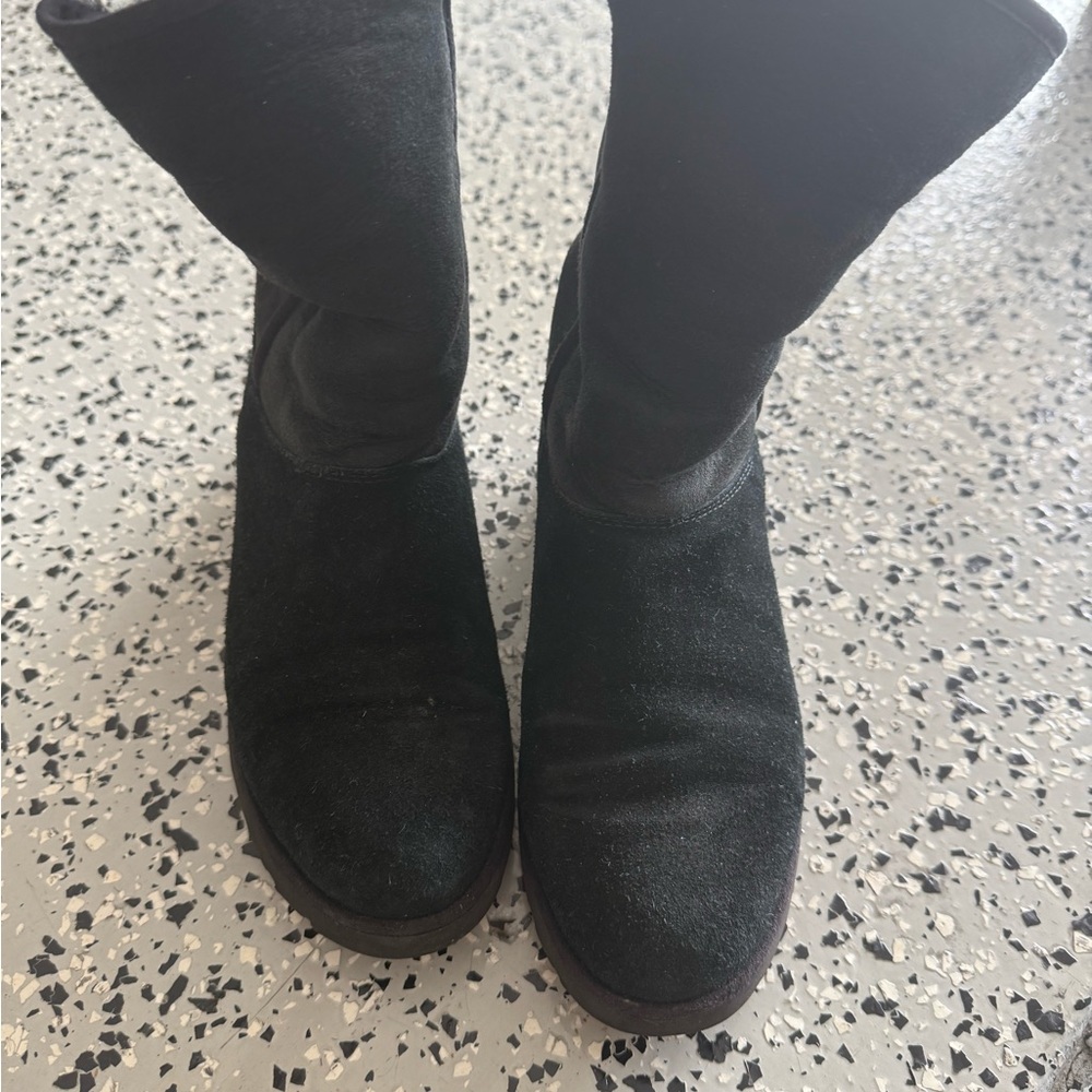 UGG Black Heeled Boots for Women